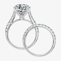 Signature By Modern Bride (F-G / Vs2-Si1) Womens Ct.T.W. Lab Grown White Diamond 14K Gold Pear Side Stone Bridal Set