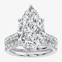 Signature By Modern Bride (F-G / Vs2-Si1) Womens Ct.T.W. Lab Grown White Diamond 14K Gold Pear Side Stone Bridal Set