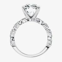 Signature By Modern Bride (F-G / Vs2-Si1) Womens CT. T.W. Lab Grown White Diamond 14K Gold Rectangular Side Stone Engagement Ring