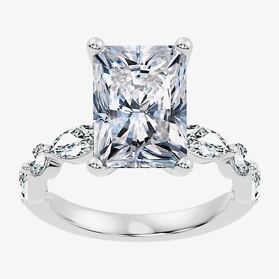 Signature By Modern Bride (F-G / Vs2-Si1) Womens CT. T.W. Lab Grown White Diamond 14K Gold Rectangular Side Stone Engagement Ring