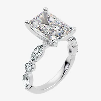 Signature By Modern Bride (F-G / Vs2-Si1) Womens CT. T.W. Lab Grown White Diamond 14K Gold Rectangular Side Stone Engagement Ring