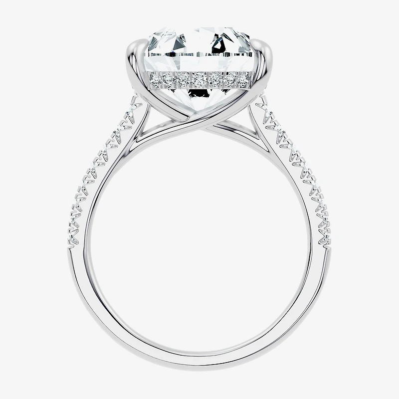 Signature By Modern Bride (F-G / Vs2-Si1) Womens 1/2 Ct. T.W. Lab Grown White Diamond 14K Gold Pear Side Stone Engagement Ring