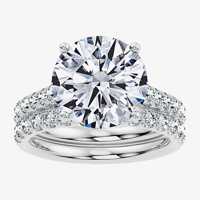 Signature By Modern Bride (F-G / Vs2-Si1) Womens Ct.T.W. Lab Grown White Diamond 14K Gold Round Side Stone Bridal Set