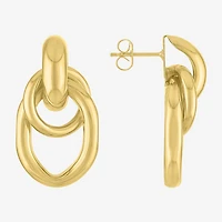 Bold Addiction Womens 14K Gold Over Brass Drop Earrings