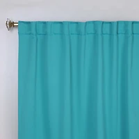 SUPERIOR® Solid Back Tab Energy Saving Room Darkening Set of 2 Curtain Panel