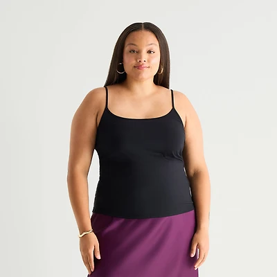 Worthington Womens Plus U Neck Sleeveless Camisole