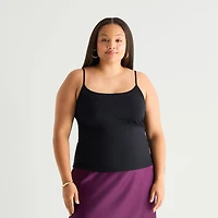 Worthington Womens Plus U Neck Sleeveless Camisole