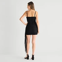City Triangle Womens Juniors Sweetheart Neck Sleeveless Bodycon Dress