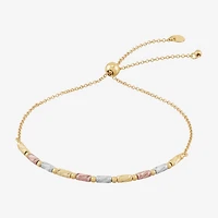 Made in Italy Womens 10K Tri-Color Gold Bolo Bracelet