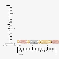 Made in Italy Womens 10K Tri-Color Gold Bolo Bracelet