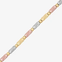 Made in Italy Womens 10K Tri-Color Gold Bolo Bracelet