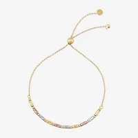 Made in Italy Womens 10K Tri-Color Gold Bolo Bracelet