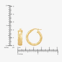 Made in Italy Womens 10K Gold 21mm Hoop Earrings