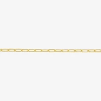 Womens 18K Gold Over Silver Inch Paperclip Chain Necklace