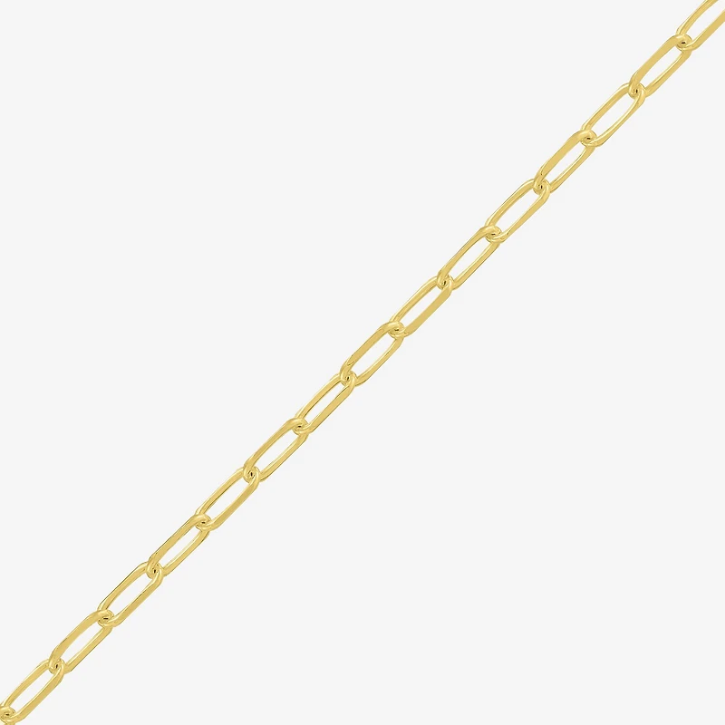 Womens 18K Gold Over Silver Inch Paperclip Chain Necklace