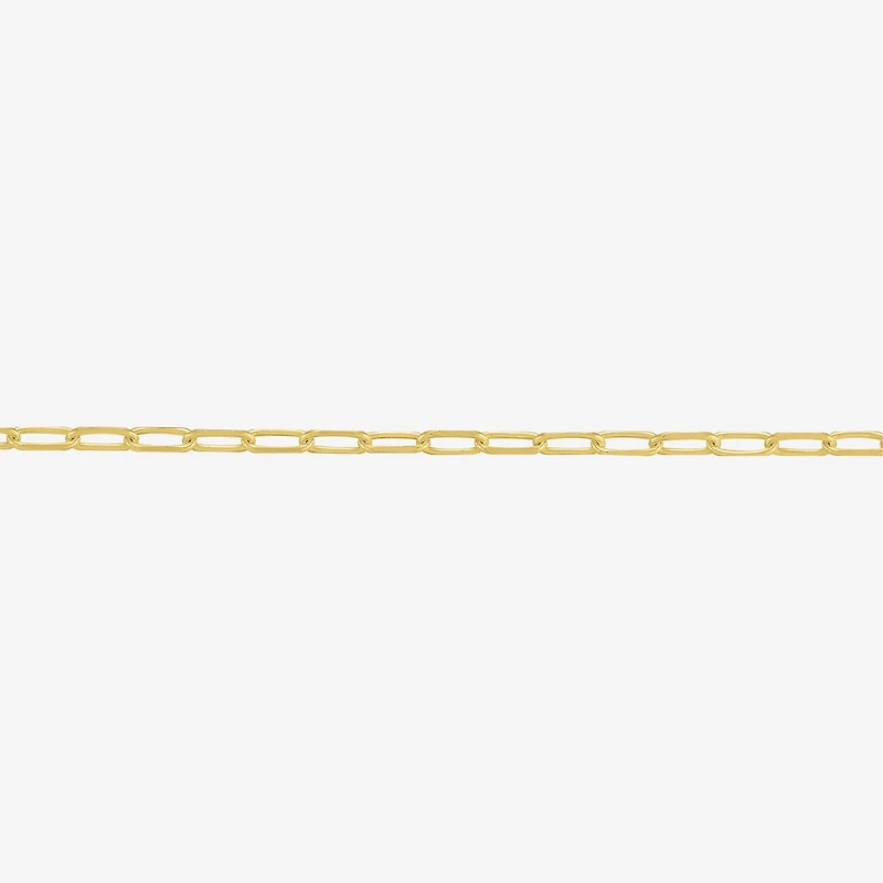 Womens 18K Gold Over Silver 16 Inch Paperclip Chain Necklace