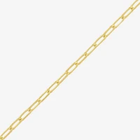 Womens 18K Gold Over Silver 16 Inch Paperclip Chain Necklace