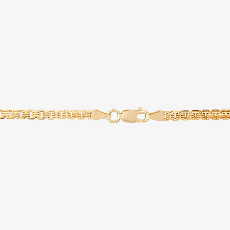 Womens 18K Gold Over Silver Inch Box Chain Necklace