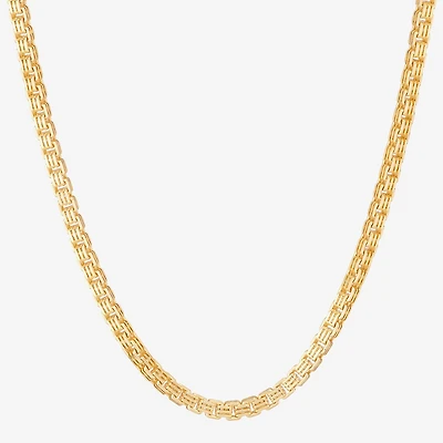 Womens 18K Gold Over Silver 16 Inch Box Chain Necklace