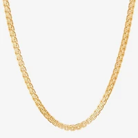 Womens 18K Gold Over Silver Inch Box Chain Necklace