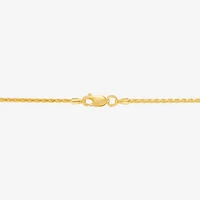 Womens 24K Gold Over Silver 16 Inch Wheat Chain Necklace