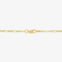 Mens 18K Gold Over Silver 24 Inch Figaro Chain Necklace