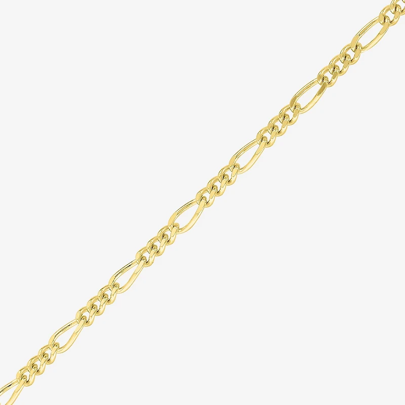 Mens 18K Gold Over Silver 24 Inch Figaro Chain Necklace