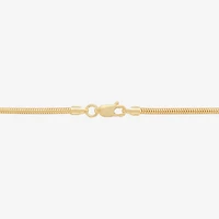 Womens 24K Gold Over Silver Inch Snake Chain Necklace