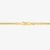 Womens 18K Gold Over Silver Inch Rolo Chain Necklace