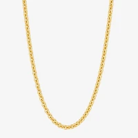 Womens 18K Gold Over Silver Inch Rolo Chain Necklace