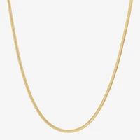 Womens 24K Gold Over Silver Inch Snake Chain Necklace