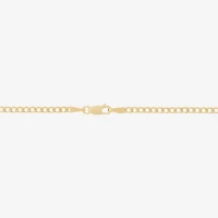 Womens 18K Gold Over Silver Inch Curb Chain Necklace