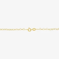 Womens 18K Gold Over Silver 16 Inch Link Chain Necklace