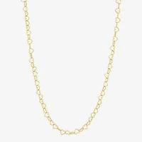 Womens 18K Gold Over Silver 16 Inch Link Chain Necklace