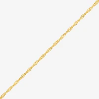 Womens 24K Gold Over Silver 16 Inch Singapore Chain Necklace