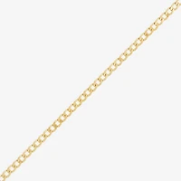 Womens 18K Gold Over Silver Inch Curb Chain Necklace