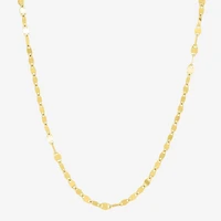 Womens 18K Gold Over Silver Inch Fashion Chain Necklace
