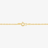 Womens 24K Gold Over Silver 16 Inch Singapore Chain Necklace