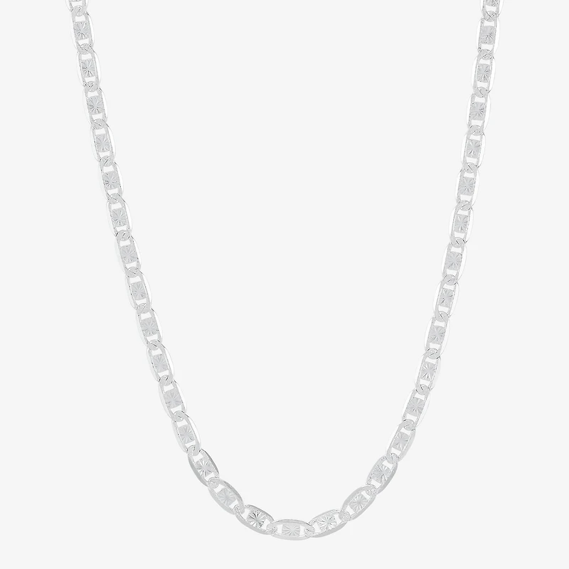 Womens Sterling Silver 24 Inch Valentino Chain Necklace