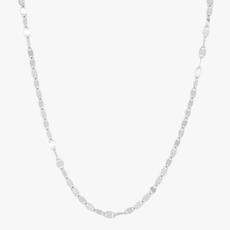 Womens Sterling Silver Inch Fashion Chain Necklace