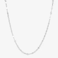 Womens Sterling Silver Inch Fashion Chain Necklace
