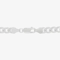 Mens Sterling Silver Inch Curb Chain Necklace