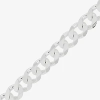 Mens Sterling Silver Inch Curb Chain Necklace