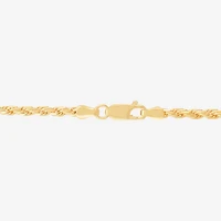 Womens 24K Gold Over Silver 16 Inch Rope Chain Necklace