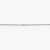 Womens Sterling Silver Inch Rope Chain Necklace