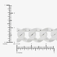 Mens Sterling Silver Inch Curb Chain Necklace