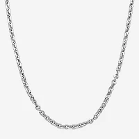 Womens Sterling Silver 24 Inch Cable Chain Necklace
