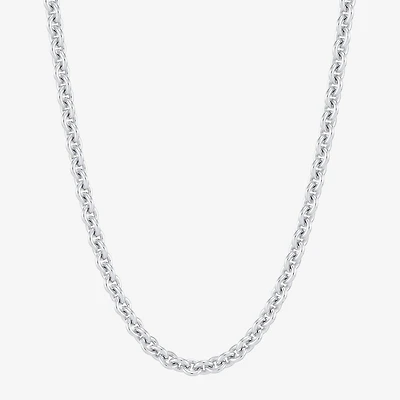 Womens Sterling Silver 24 Inch Rolo Chain Necklace