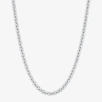 Womens Sterling Silver 24 Inch Rolo Chain Necklace