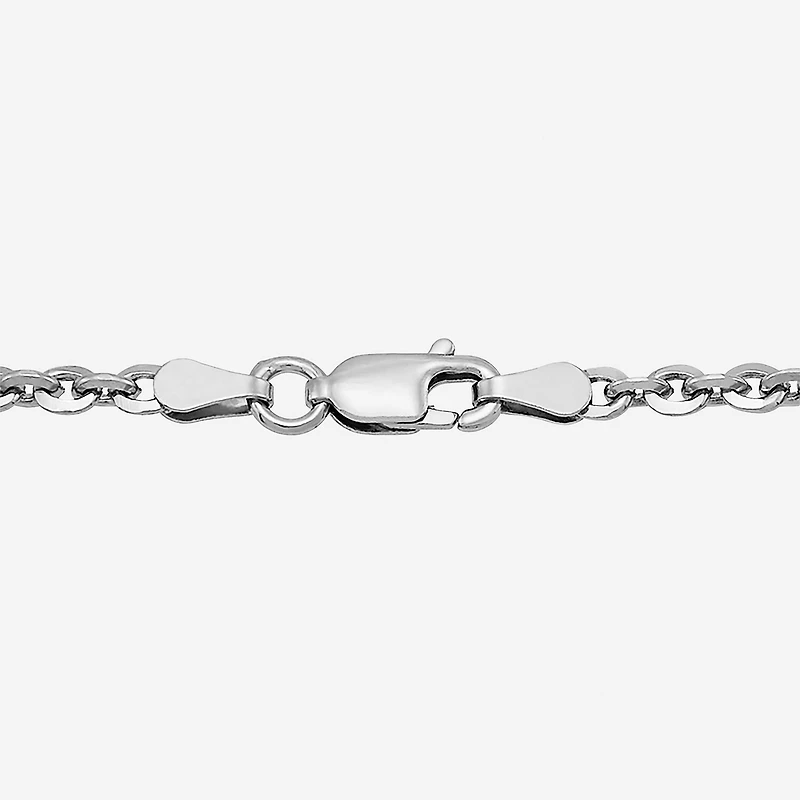 Womens Sterling Silver 24 Inch Cable Chain Necklace